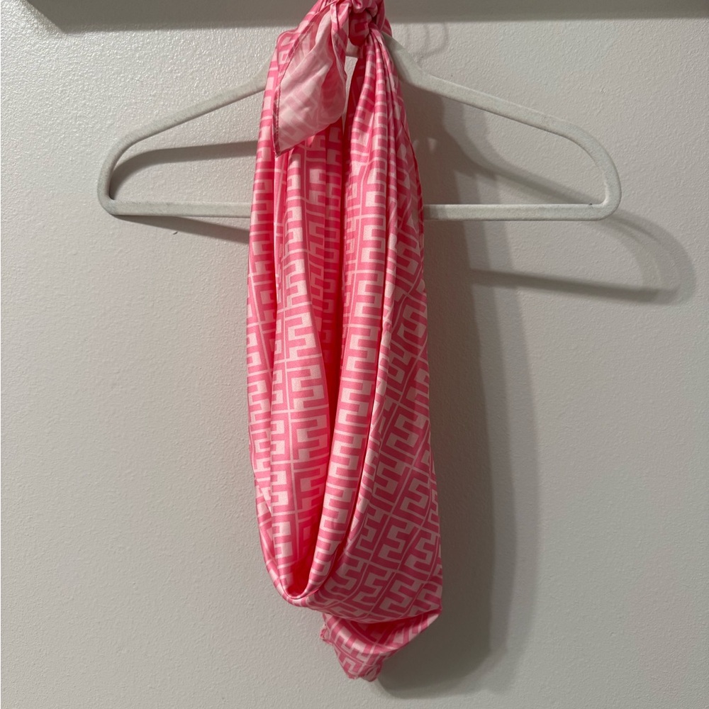 White Fox Pink Scarf Top